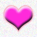 9423   pink bevel heart