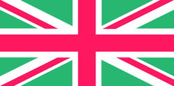 9345   pink green union jack