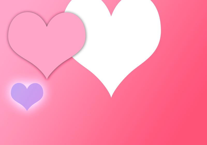 <p>Pink love heart background clip art illustration.</p>
