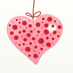 9353   polka heart