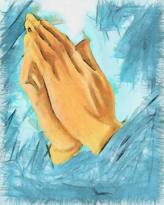 <p>Praying hands sketch.</p>