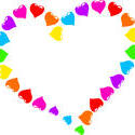 9425   rainbow heart