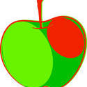 9120   red green apple