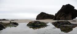 8551   reflections on marloes beach