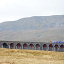 7738   Train crossing Ribblehead viaduct