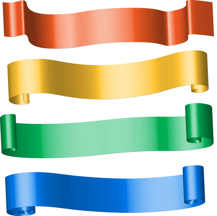 <p>Colourful ribbon banners - clip art illustration.</p>
