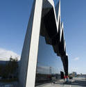 9975   Front facade of the Riverside Museum , Glasgow