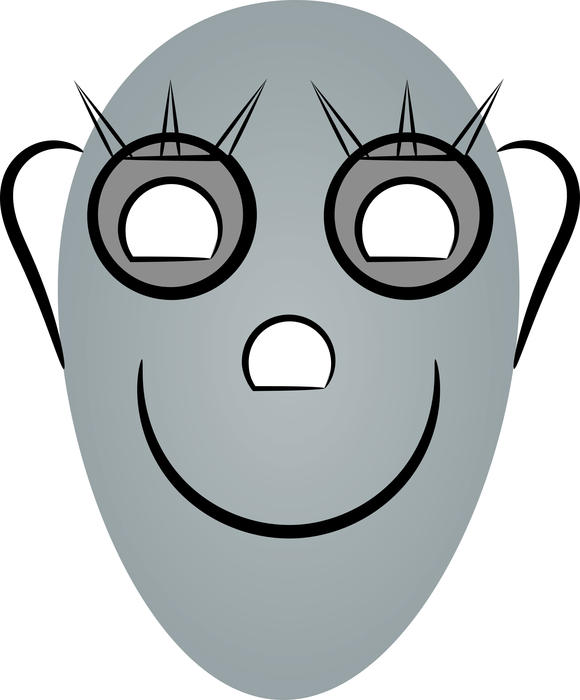 <p>The happy face of a beautiful female robot!</p>