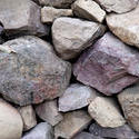 10932   Rocks in a dry stone embankment or wall