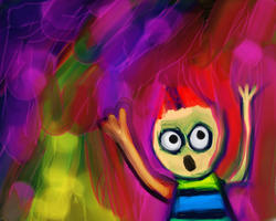 9484   scream cartoon painting