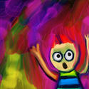 9484   scream cartoon painting