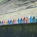 7854   Colorful Beach huts and Whitby sands