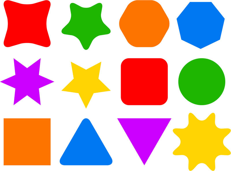 <p>Shape icons clip art illustration.</p>