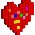 10877   shapes pixel heart