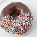 10421   Freshly baked single chocolate doughnut