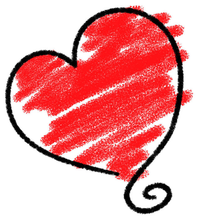 <p>Sketched love heart shape clip art illustration.</p>

