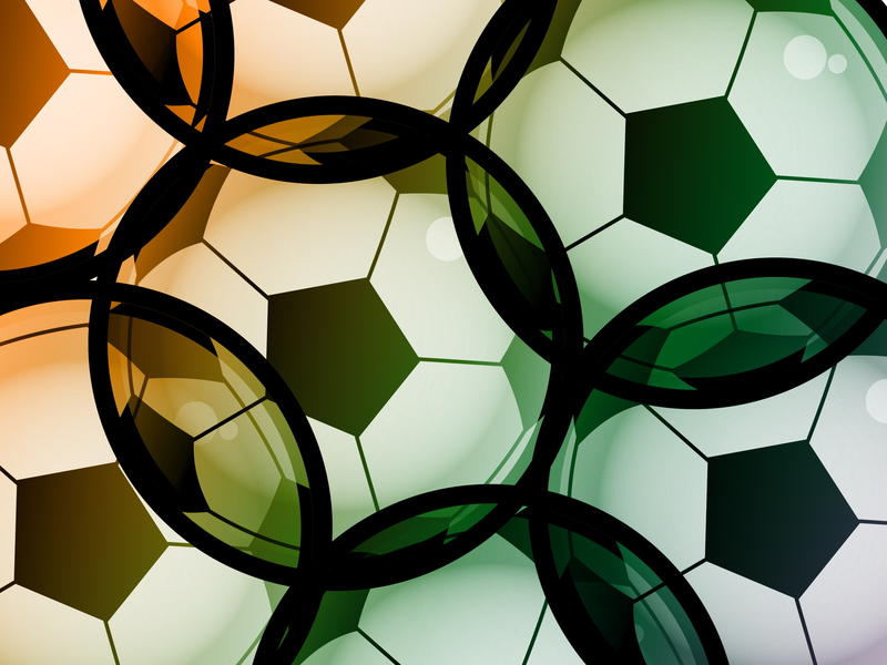 <p>Soccer balls clipart illustration.</p>