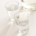 10458   Two shot glasses of clear spirits