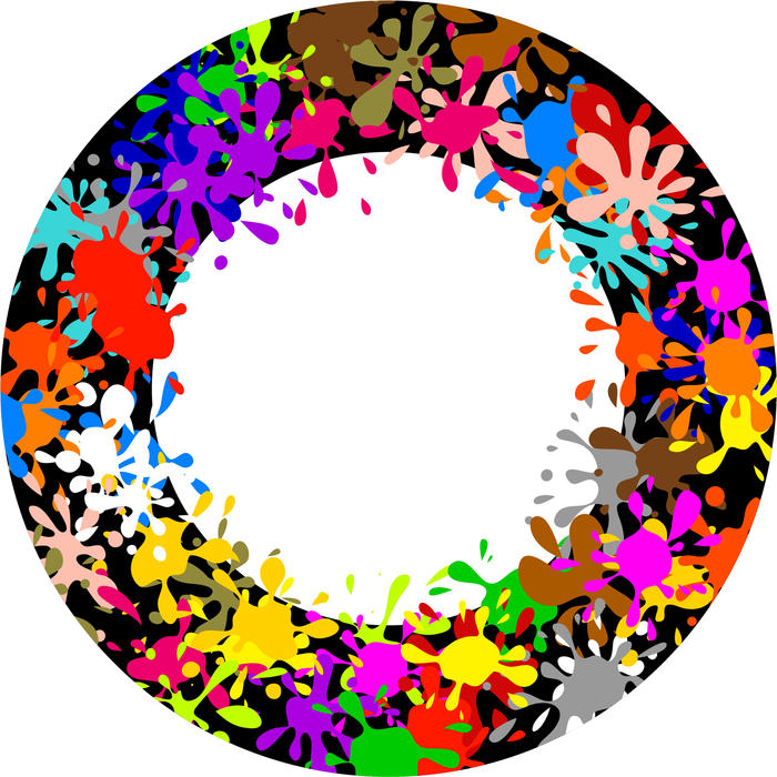 <p>Paint splat border clip art illustration.</p>
