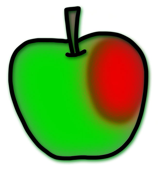 <p>Stained glass apple clip art illustration.</p>