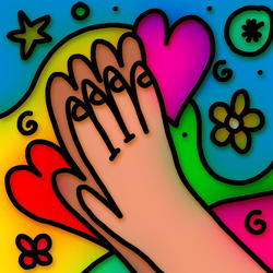 9635   stained glass praying hands
