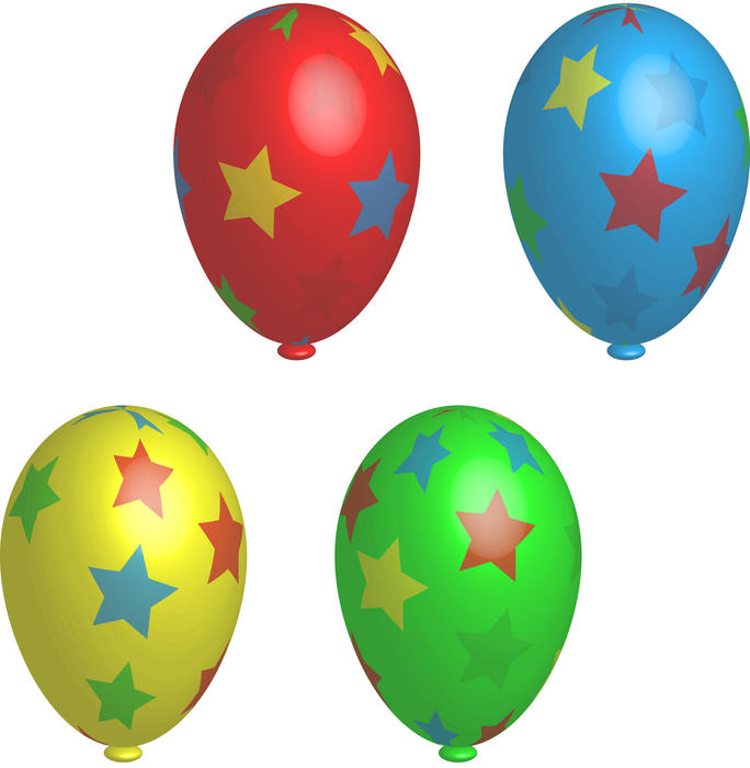 <p>3d birthday party balloons clip art illustration.</p>

