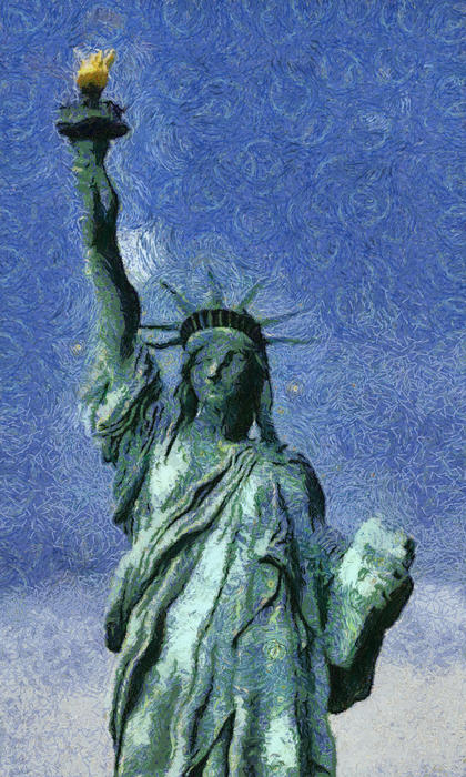 <p>The statue of liberty.</p>