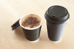 11607   Cups of Coffee in Take Out Cups with Lids