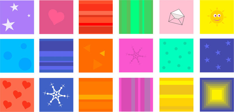 <p>Tile icons clip art illustration.</p>