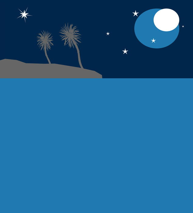 <p>Tropical night backdrop clipart illustration.</p>