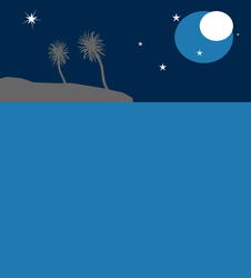 9829   tropical night backdrop