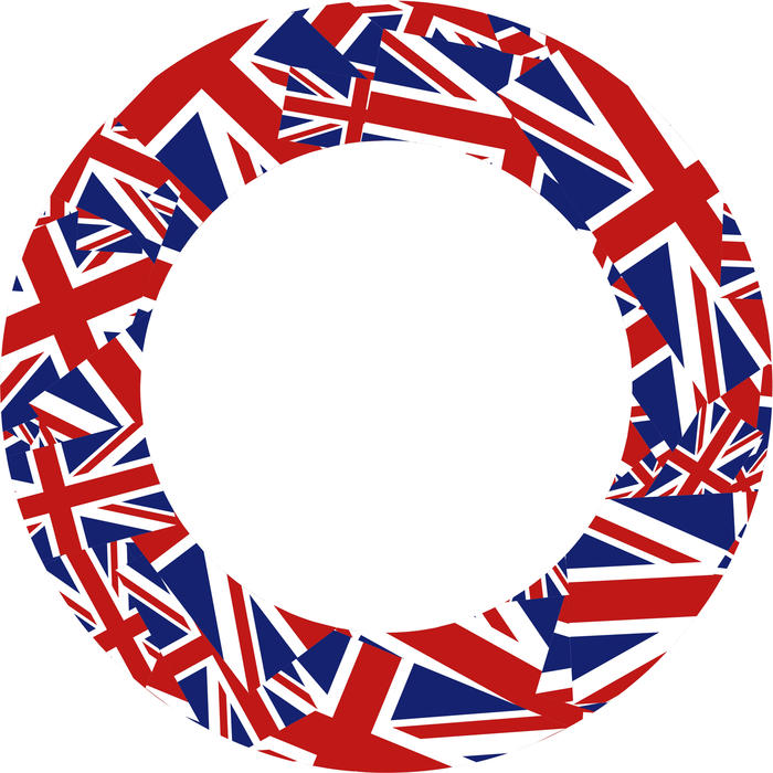 <p>Union Jack flag border clip art illustration.</p>