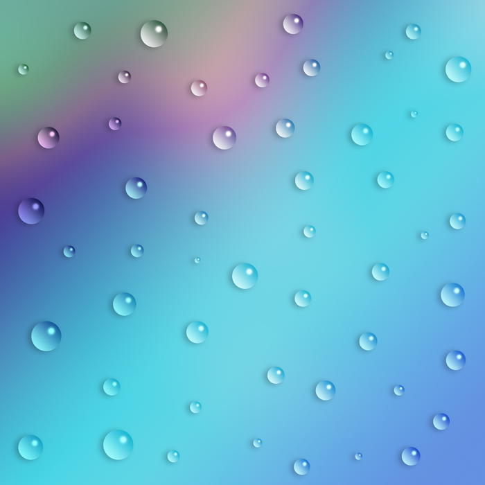 <p>Water droplets on a blue background.</p>
