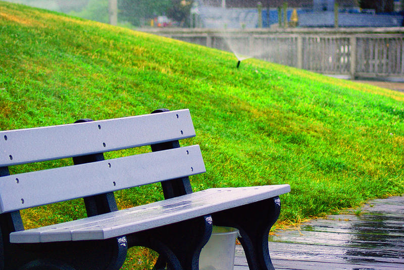 <p>Wet Bench on a Summer Day</p>
Sony A330 DSLR