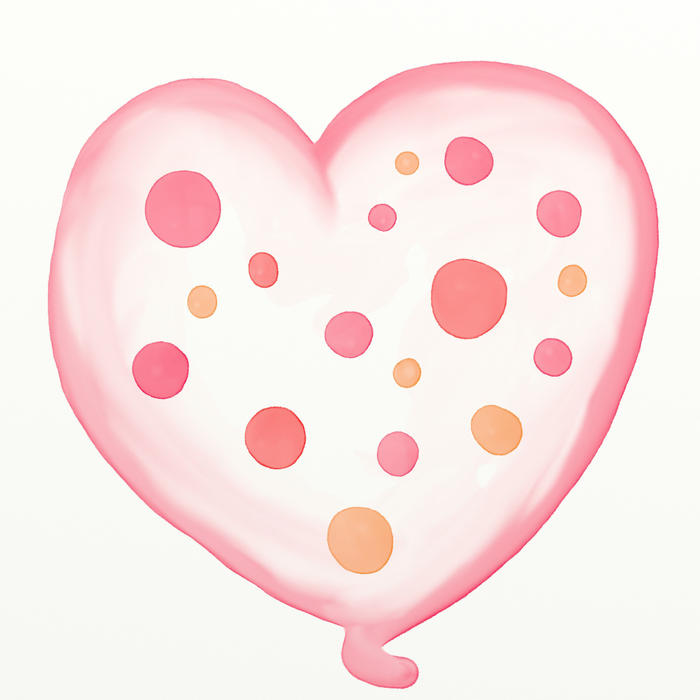 <p>Painted love heart clip art illustration.</p>
