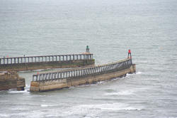 7940   Twin breakwaters at Whitby harbour