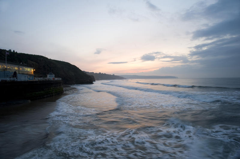 View from Whitby towards Sandsend on the beach