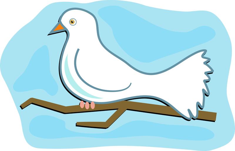 <p>White cartoon dove illustration.</p>
