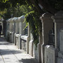 17005   Historic house gates in a street in Adelaide