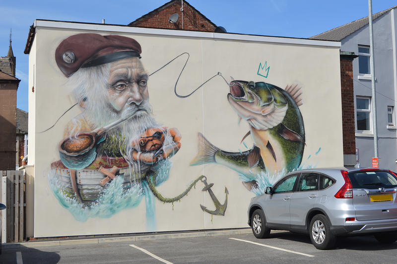 <p>Street Art / graffiti art in Blackpool - The Sand, Sea and Spray, Urban Art Event. See more artworks like this at https://books.apple.com/gb/book/graffiti-art/id1439944363</p>
Sand, Sea and Spray