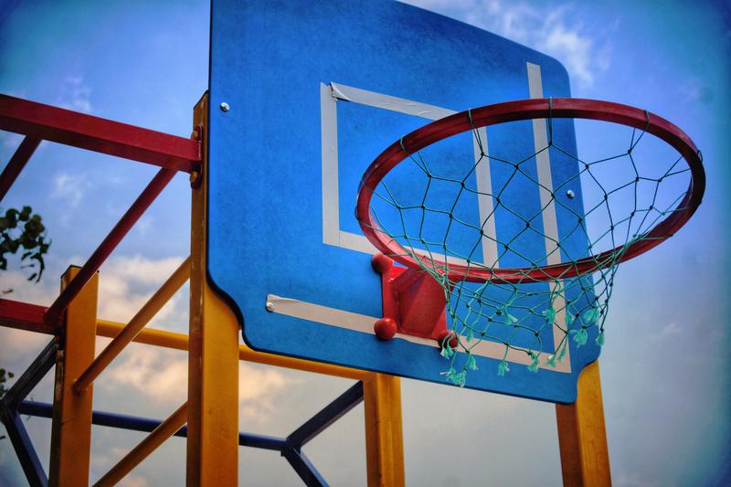 <p>Low ang view of a basketball hoop with blue backboard</p>

<p>Don&rsquo;t forget to visit my website and subscribe. Thank you</p>
