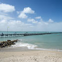 17006   Tranquil sandy tropical beach in Beachport