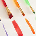 12144   Four different paintbrushes and paintstrokes