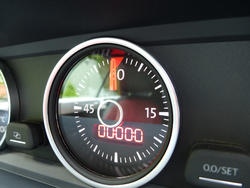 16344   Lap timer on a car dashboard