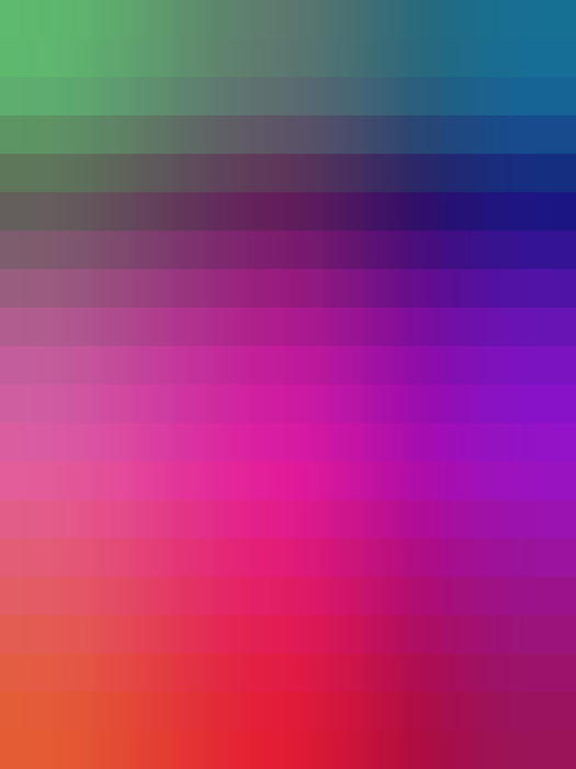 Bright colorful abstract background with vertical stripes of spectral gradient, from shades of green to blue, purple, red and orange