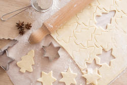 13126   Cookies being cut out from dough