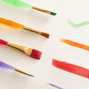 12158   Four paintbrushes and paint strokes
