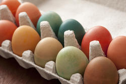 13445   Box of colored Easter eggs