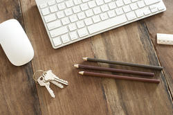 11886   Pencils and Keys on Desk