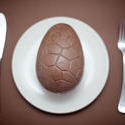 13447   chocolate Easter Egg on a plate